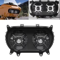 RP6610-1085B Motorcycle Headlight Without DRL  With DOT E-mark Approved For Harley Road Glide 2015-2024 Harley Road Glide 3 FLTRT Trike Models 2023-Later