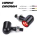 RP6640-1039 Universal E24 12V Motorcycle Mini LED Turn Signal Light Amber Indicator Lamp