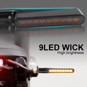 RP6640-2157 Universal E24 Motorcycle Dynamic LED Turn Signal Light Amber Indicator Lights 8mm Signals Lamp