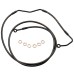 RP9950-107 Motorcycle 16" Handlebar Brake Line Oil Hose Kit For Harley Touring With ABS 2008-2013