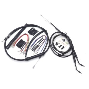 Motorcycle 12/14/16" Ape Handlebar Extended Cable Kit Line Extension For Harley Dyna Wide Glide FXDWG Models without ABS 2007–2008