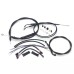 Motorcycle 12/14/16" Ape Handlebar Extended Cable Kit Line Extension For Harley Dyna Street Bob FXDB models without ABS 2012-2017