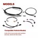 Motorcycle 12/14/16" Handlebar Brake Line Clutch Throttle Cables For Harley Softail With ABS 2018-2023