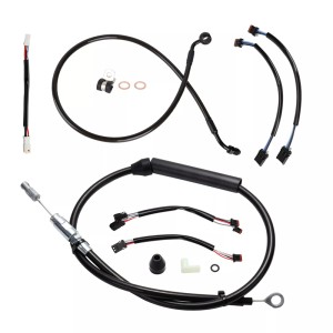 Motorcycle 12/14/16" Handlebar Brake Line Clutch Throttle Cables For Harley Softail With ABS 2018-2023