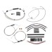 Motorcycle 12/14/16" Handlebar Wire Kit Extended Clutch Cable & Throttle & Idle Cable & Brake Line & CAN-Bus & Front Turn Signals Extension Wire Harness Kit For Harley Touring Models 2000-2006