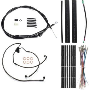 Motorcycle 12/14/16" Handlebar Brake Line Clutch Throttle Cables For Harley Touring Models Without ABS 2008-2013