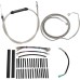 Motorcycle 12/14/16" Handlebar Brake Line Clutch Throttle Cables For Harley Touring Models With ABS 2008-2013