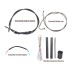 Motorcycle 12/14/16" Handlebar Brake Line Clutch Throttle Cables For Harley Touring Models With ABS 2008-2013