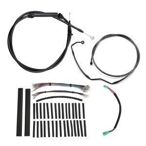 Motorcycle 12/14/16" Handlebar Brake Line Clutch Throttle Cables For Harley Touring Models With ABS 2008-2013