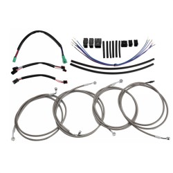 Motorcycle 12/14/16" Handlebar Brake Line Clutch Throttle Cables For Harley Touring Models With ABS 2014-2016