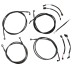 Motorcycle 12/14/16" Handlebar Brake Line Clutch Throttle Cables For Harley Touring Models With ABS 2017-2020