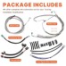 Motorcycle 12/14/16" Handlebar Brake Line Clutch Throttle Cables For Harley Touring Without ABS Models 2014-2016