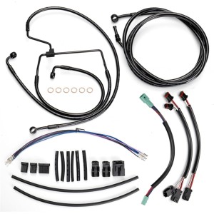 Motorcycle 12/14/16" Handlebar Brake Line Clutch Throttle Cables For Harley Touring Without ABS Models 2014-2016