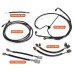 Motorcycle 12/14/16" Handlebar Brake Line Clutch Throttle Cables For Harley Touring Road King Road Glide Street Glide Without ABS 2017-2020