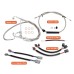 Motorcycle 12/14/16" Handlebar Brake Line Clutch Throttle Cables For Harley Touring Road King Road Glide Street Glide Without ABS 2021-later