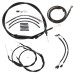 Motorcycle 12/14/16" Handlebar Brake Line Clutch Throttle Cables For Harley Softail Without ABS Models 2011-2015