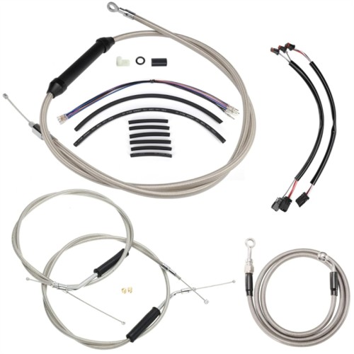 Motorcycle 12/14/16" Handlebar Brake Line Clutch Throttle Cables For Harley Softail Without ABS Models 2011-2015