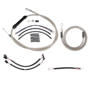 Motorcycle 12/14/16" Handlebar Brake Line Clutch Throttle Cables For Harley Softail Without ABS Models 2016-2017