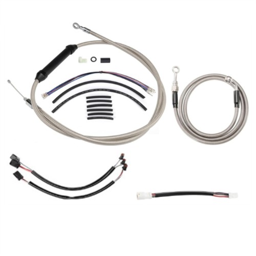 Motorcycle 12/14/16" Handlebar Brake Line Clutch Throttle Cables For Harley Softail Without ABS Models 2016-2017