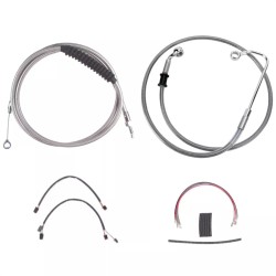 Motorcycle 12-16" Handlebar Brake Line Clutch Throttle Cables For Harley Softail With ABS Models 2011-2015