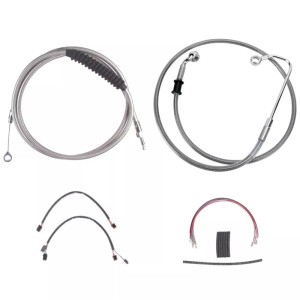 Motorcycle 12-16" Handlebar Brake Line Clutch Throttle Cables For Harley Softail With ABS Models 2011-2015