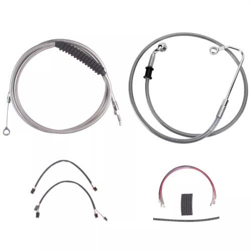Motorcycle 12-16" Handlebar Brake Line Clutch Throttle Cables For Harley Softail With ABS Models 2011-2015