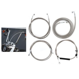 Motorcycle 12/14/16" Handlebar Cable Brake Line Clutch Cable Kit For Harley Touring Electra Glide Ultra Limited With ABS 2021-2023