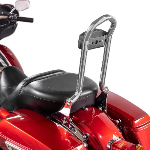 RP7771-2058 22" Tall Sissy Bar Detachable Passenger Backrest 1.3" Fat Bar For Harley Touring Models 2009-Later
