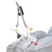 RP7771-2059 22" Tall Sharp Style Sissy Bar 1.3" Fat Passenger Backrest Bar Detachable Compatible For Harley Touring Models 2009-Later