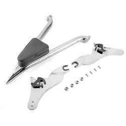 RP7771-2059 22" Tall Sharp Style Sissy Bar 1.3" Fat Passenger Backrest Bar Detachable Compatible For Harley Touring Models 2009-Later