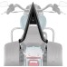 RP7771-2059 22" Tall Sharp Style Sissy Bar 1.3" Fat Passenger Backrest Bar Detachable Compatible For Harley Touring Models 2009-Later
