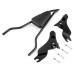 RP7771-2060 22" Tall Sharp Style Sissy Bar 0.6" Fat Passenger Backrest Bar Detachable Compatible For Harley Touring Models 2009-Later