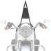 RP7771-2060 22" Tall Sharp Style Sissy Bar 0.6" Fat Passenger Backrest Bar Detachable Compatible For Harley Touring Models 2009-Later