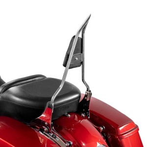 RP7771-2060 22" Tall Sharp Style Sissy Bar 0.6" Fat Passenger Backrest Bar Detachable Compatible For Harley Touring Models 2009-Later