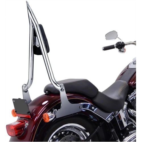 RP7771-2073 24" Tall Sharp Style Sissy Bar 1.3" Fat Passenger Backrest Bar Detachable Compatible For Harley Dyna Models 2006-2017 (except FLD)
