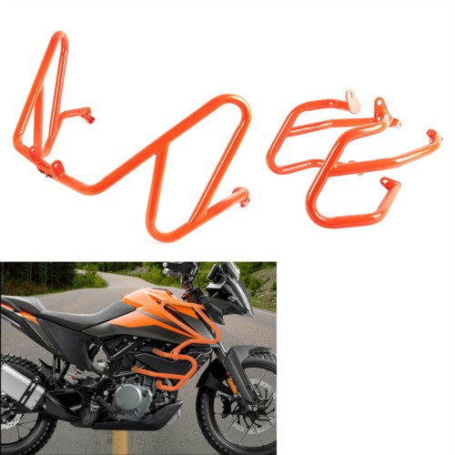 RP0890-1320O Upper-Lower Motorcycle Crash Bar Engine Protector For KTM 390 250 Adventure 2020-Later