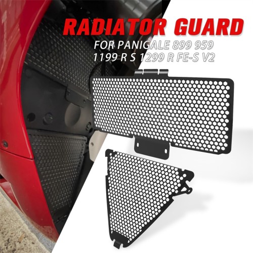 RP1060-2115B Motorcycle Radiator Grille Guard Protector Cover For Ducati Panigale V2 2022-Later