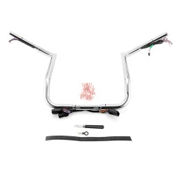 RP9910-2087 12" Pre-Wired Bagger Monkey Bar-Sharp Handlebar For Harley Street Glide/Electra Glide/Ultra Limited 2008-2013