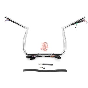 RP9910-2087 12" Pre-Wired Bagger Monkey Bar-Sharp Handlebar For Harley Street Glide/Electra Glide/Ultra Limited 2008-2013