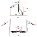 RP9910-2090 10" Pre-Wired Bagger Monkey Bar-Sharp Handlebar For Harley Electra Glide FLHT, Street Glide FLHX, Ultra Limited FLHTK 2014-2024