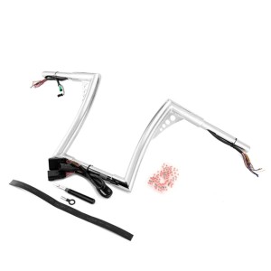 RP9910-2094 10" PRE-WIRED APE Handlebar For Harley Road Glide 2008-2013