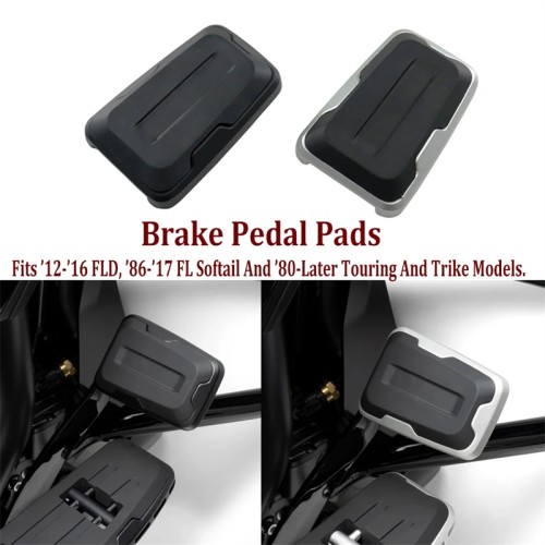 RP0460-2025 Motorcycle Large Brake Pedal Pad Protector Cover For Harley FLD 2012-2016 Harley Touring 1986-later