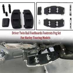 RP0490-1001 Motorcycle Footboard Footrests Peg Set For Harley FLD 2012-2016