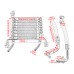 RP0660-1001 Motorcycle Oil Cooler Cover Radiator Water Cooling Replacement For Indian Roadmaster with PowerBand Audio Package 2025-Later