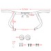 RP0890-1041 Motorcycle Engine Guard Crash Bar For  Touring models 2014-later