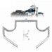 RP0890-1046 Detachable Motorcycle Mustache Style Crash Bar Engine Guard Highway Bar For Harley Touring Models 1997-2008