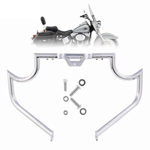 RP0890-1055 Detachable Motorcycle Mustache Style Crash Bar Engine Guard Highway Bar For Harley Softail Models 2018-Later(except FXDRS)