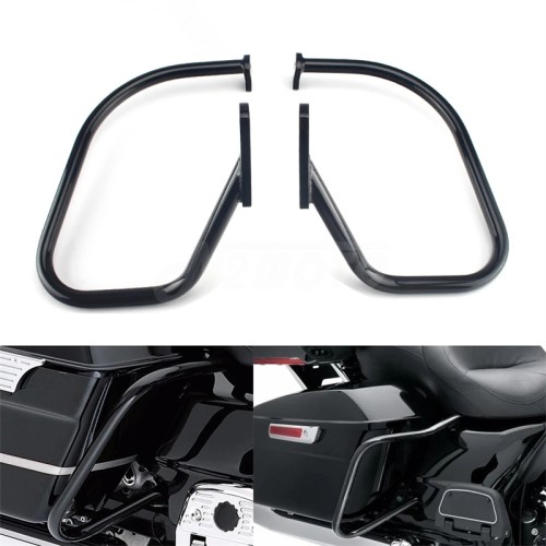 RP5535-1001 Motorcycle Rear Saddlebag Engine Guard Rail Crash Bar For Harley Softail Deluxe FLSTN  2005-2017