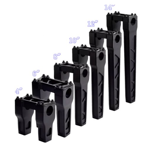 RP9920-1157 1-1/4" Mount Handlebar Risers Height 6" for Harley Dyna Softail Touring