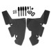 RP0940-2077B Rear Seat Foot Pedal Mudguard Cover for BMW R1300GS 2023-Later BMW R1300GS Adventure 2025-Later